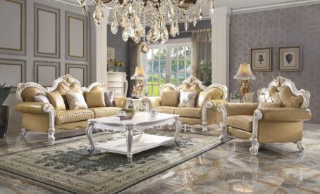 Kursi Sofa Tamu Ukir Luxury Duco Putih