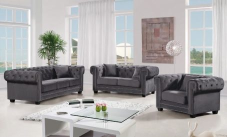 Set Sofa Tamu Minimalis Chester Grey