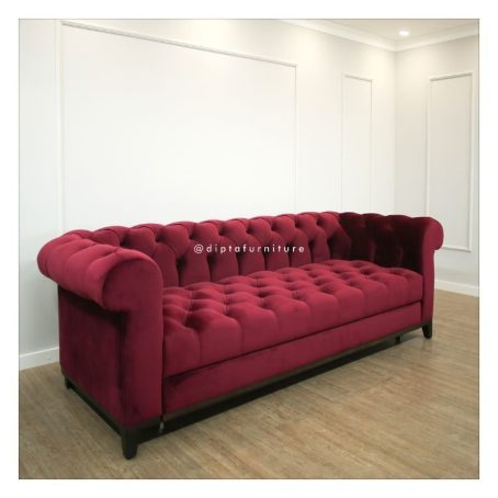 Sofa Minimalis 2 Dudukan Merah