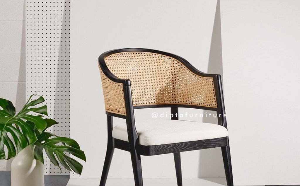 Kursi Makan Cafe Minimalis Rotan Kekinian Modern Estika