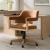 Kursi Kantor Kayu Putar Minimalis Japandi Fabric