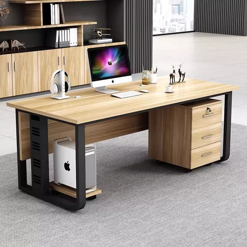 Meja Kerja Kantor Karyawan Single Industrial HPL
