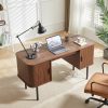 Meja Kerja Kantor Rumah Modern Besar Mid Century Kayu Jati