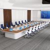 Meja Meeting 18-20 Orang Rapat Kerja Kantor Minimalis Modern Panjang