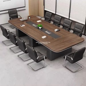 Meja Meeting Kantor 8 Orang Rapat Besar Minimalis HPL Custom