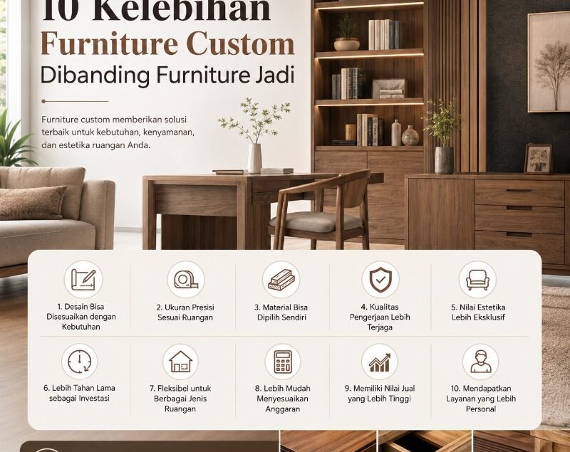 10 Kelebihan Furniture Custom Dibanding Furniture Jadi