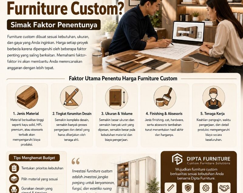 Berapa Harga Furniture Custom Simak Faktor Penentunya