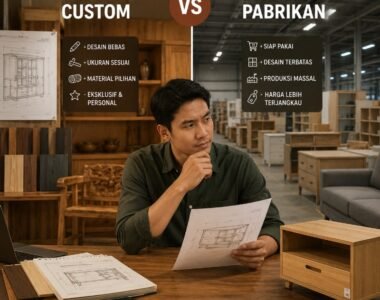 Furniture Custom vs Furniture Pabrikan: Mana yang Lebih Tepat untuk Kebutuhan Anda