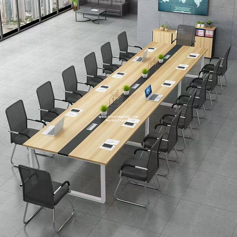 Meja Meeting Minimalis Simple Modern Buat 14 Orang Rapat