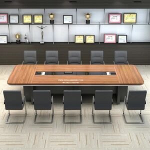 Meja Rapat Minimalis Panjang 10 Orang Meeting Kantor HPL Terlaris