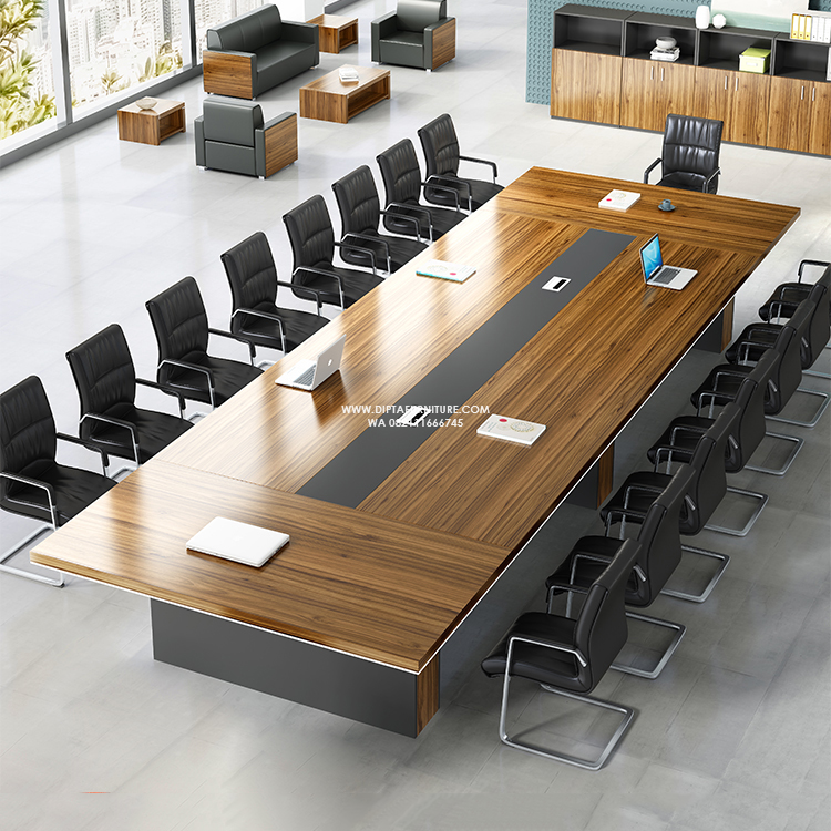 Meja Rapat Panjang Pimpinan 16 Orang Meeting Kantor