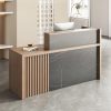 Meja Reception Desk Arvello Minimalis Mewah untuk Lobby Kantor Modern