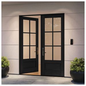 Pintu Uama Kupu Tarung Double Pintu Minimalis Kaca Ornamen (1)