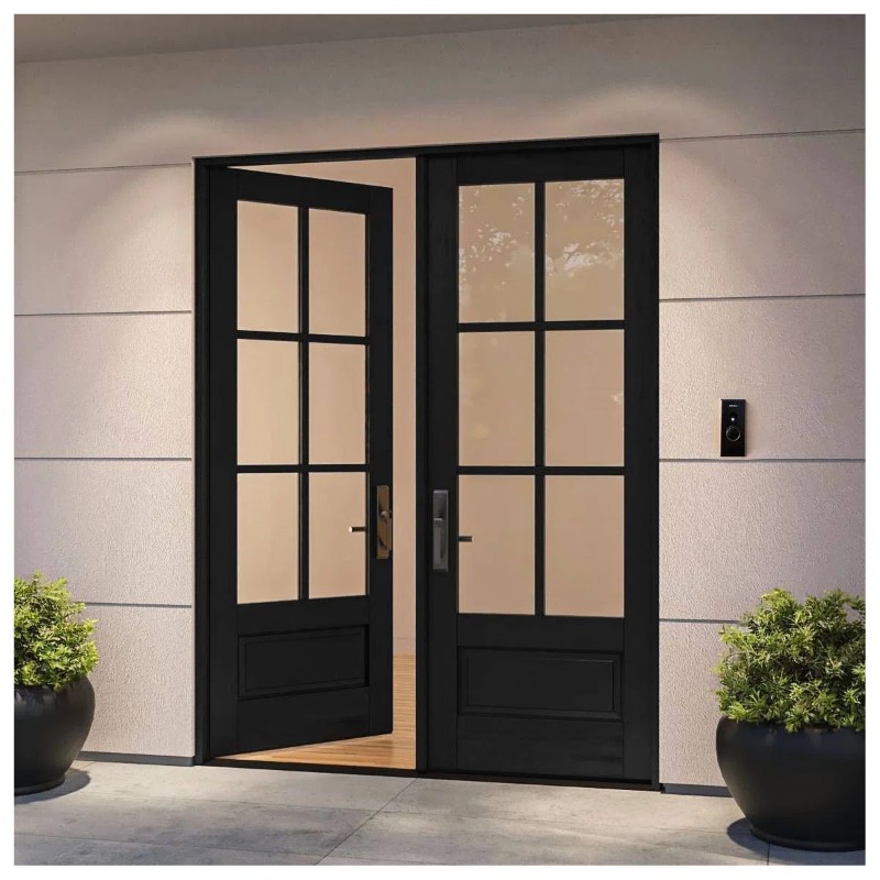 Pintu Uama Kupu Tarung Double Pintu Minimalis Kaca Ornamen (1)