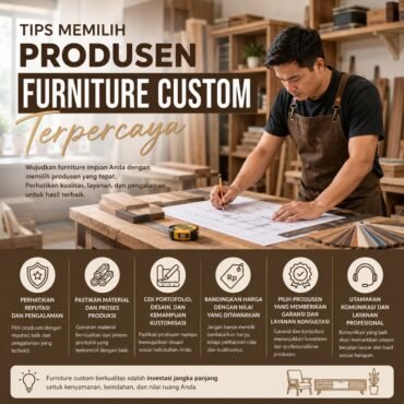 Tips Memilih Produsen Furniture Custom Terpercaya untuk Hunian dan Bisnis