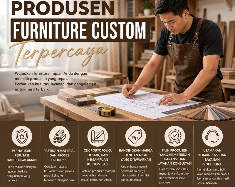 Tips Memilih Produsen Furniture Custom Terpercaya untuk Hunian dan Bisnis