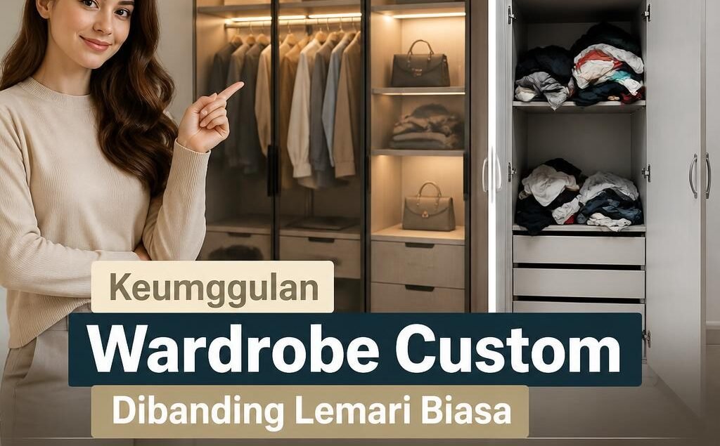 Keunggulan Wardrobe Custom Dibanding Lemari Biasa