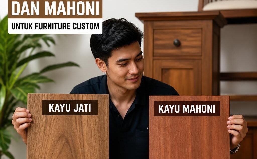 Perbedaan Kayu Jati dan Mahoni untuk Furniture Custom