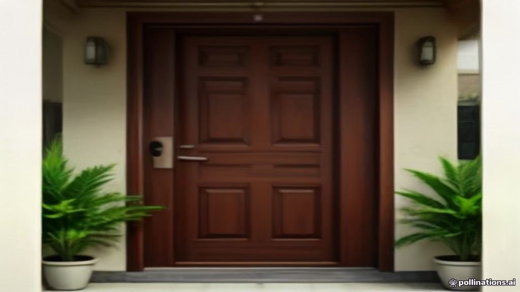 pintu utama yang membuat kesan pertama rumah lebih baik